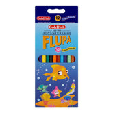 🐟✏️ Goldfish Adventure by Flupa – Full Size Colour Pencils | 12-Pack Assorted Colours (H12) | Premium Colouring Pencils for Kids, Students & Artists 🌈🎨