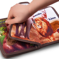 Wild Animals Tactile Touch and Feel Sensory Book - 360°