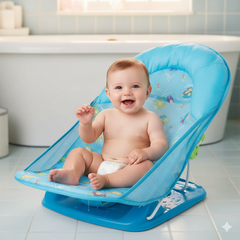 Newborn to Infant Baby Bath Seat with Cushion Pillow Support