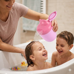 🛁🩷 Baby Bath Shower Cup – Pink | Soft-Grip Rinse Cup for Newborns & Toddlers | Gentle Hair Wash & Bath Time Essential for Infants 🚿✨