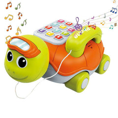 Musical Turtle Crawling Toy with Interactive Phone – Baby Learning Toy