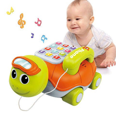 Musical Turtle Crawling Toy with Interactive Phone – Baby Learning Toy