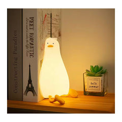 🦆✨ Duck Silicone LED Night Light – USB Rechargeable & Touch Control | Soft Glow Lamp for Nursery, Kids Room & Bedside 🌙