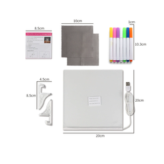 Acrylic LED Board With Colorful Night Light & Neon Pens | Acrylic Dry Erase Board With Light 6*6 Inches