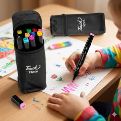 🎨✨ Touch Marker Set – 12 Renk / 12 Colours | Dual Tip Art Markers for Drawing, Sketching & Illustration | Perfect for Artists, Students & Beginners 🖊️🌈