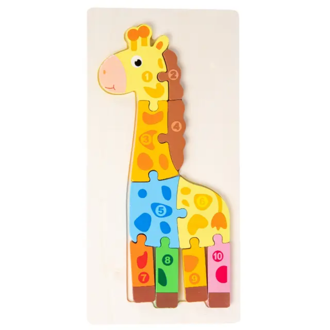 Wooden Peg Long Puzzle Montessori Learning Toy for Toddlers