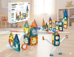 42 Pieces Magnetic Building Blocks for Kids – STEM Educational Construction Toy Set