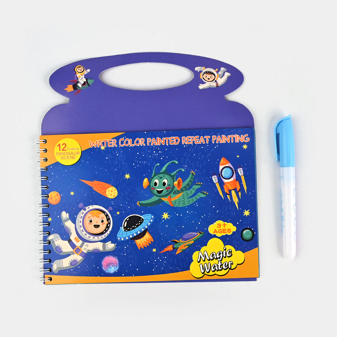 Water Magic Painting Book-Reusable Water Drawing Pad with Pen