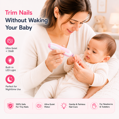 Electric Baby Nail Trimmer – Safe & Quiet Nail File for Newborns, Infants & Toddlers