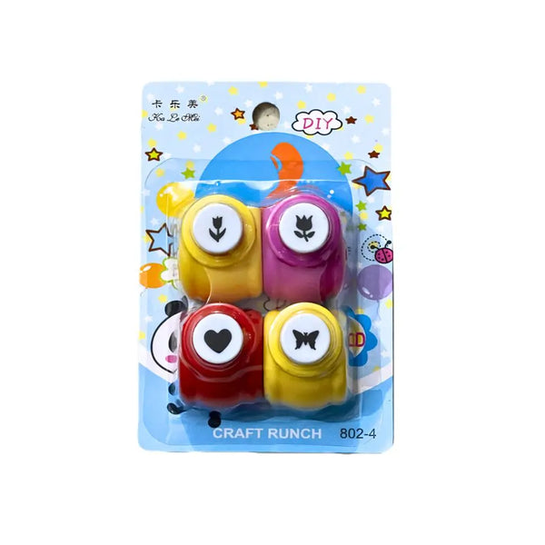 ✂️🎨 Pack of 12 – Mini DIY Paper Punch Set | Assorted Shape Craft Punches | Scrapbooking, Card Making & Paper Art Tools for Kids & Adults 🌸✨