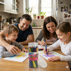 🖍️✨ Fun & Learn Plastic Crayons for Kids – 12 Pcs | Vibrant Assorted Colours | Non-Toxic Washable Crayons for Toddlers, Preschoolers & School Children 🌈🎨