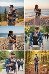 Pain-Free Ergonomic Baby Backpack – Adjustable Multi-Position Sling