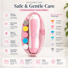 Electric Baby Nail Trimmer – Safe & Quiet Nail File for Newborns, Infants & Toddlers
