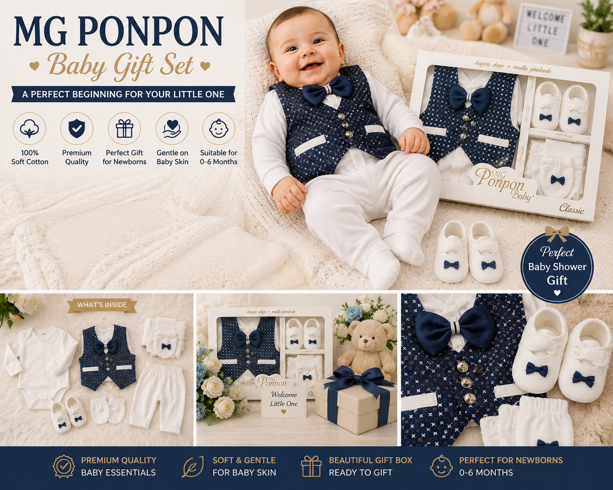 Baby Gift Set – Newborn 10-Piece Luxury Baby Clothing & Accessories Set | Perfect Baby Shower Gift