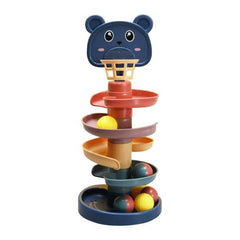 Roll Ball Baby Play Toy – Funny Educational Rolling Swirl Ball 5 Tier Multi-Colored Ramp Game for Babies & Toddlers | Best Birthday Gift