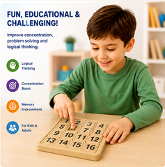 4x4 Sliding Block Digital Puzzle – Brain Teaser IQ Game for Kids & Adults