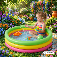 🏊‍♂️☀️ Kids Summer Inflatable Pool – Outdoor Backyard Swimming Pool for Toddlers & Children | Fun Family Water Play Pool for Hot Days 💦🌈