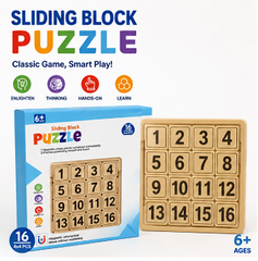 4x4 Sliding Block Digital Puzzle – Brain Teaser IQ Game for Kids & Adults
