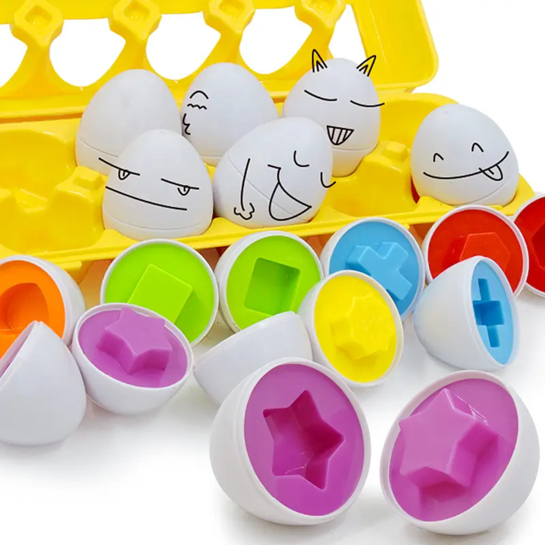 Matching Eggs Set | 12pcs Color & Shape Sorting Eggs Educational Toy - Image 5