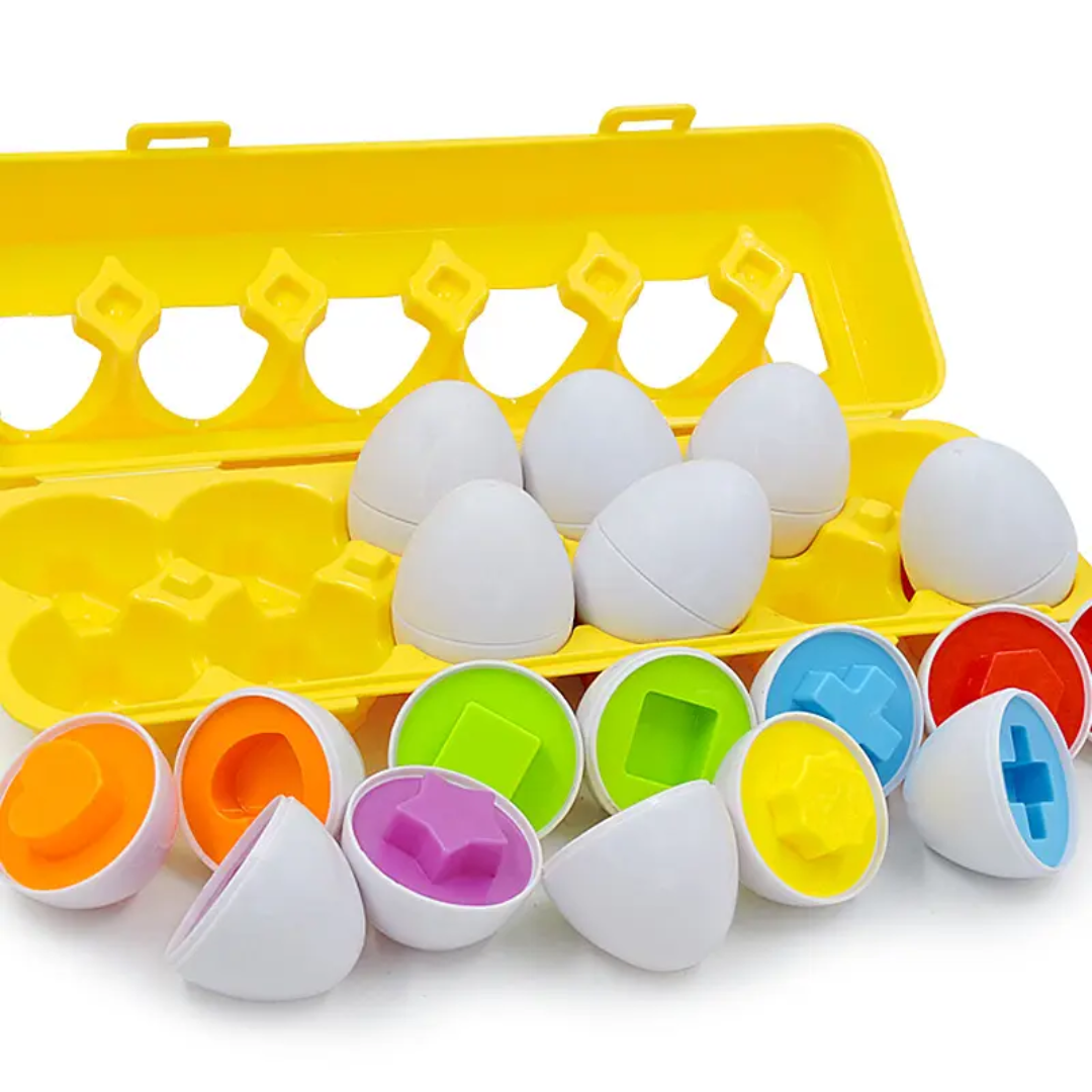 Matching Eggs Set | 12pcs Color & Shape Sorting Eggs Educational Toy - Image 6