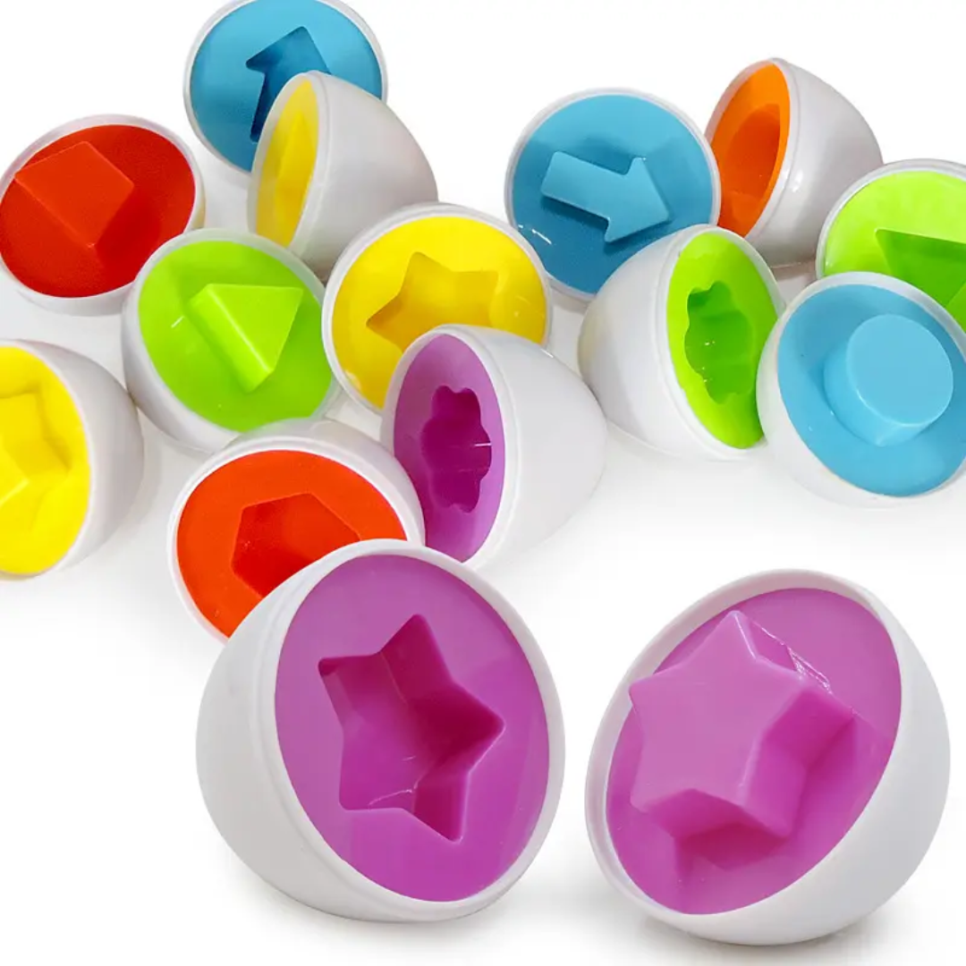 Matching Eggs Set | 12pcs Color & Shape Sorting Eggs Educational Toy - Image 4
