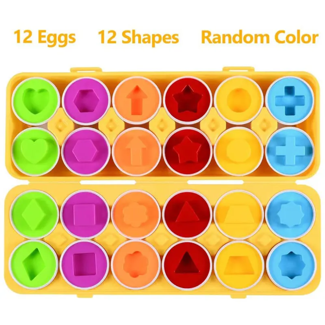 Matching Eggs Set | 12pcs Color & Shape Sorting Eggs Educational Toy - Image 7