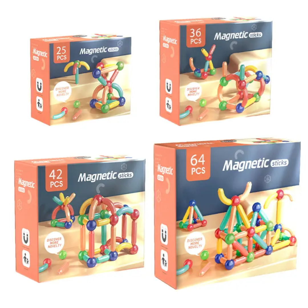 Kids Magnetic Building Sticks and Balls Set | STEM Construction Toy | Safe Magnetic Blocks for Creative Assembly and Learning - Image 2