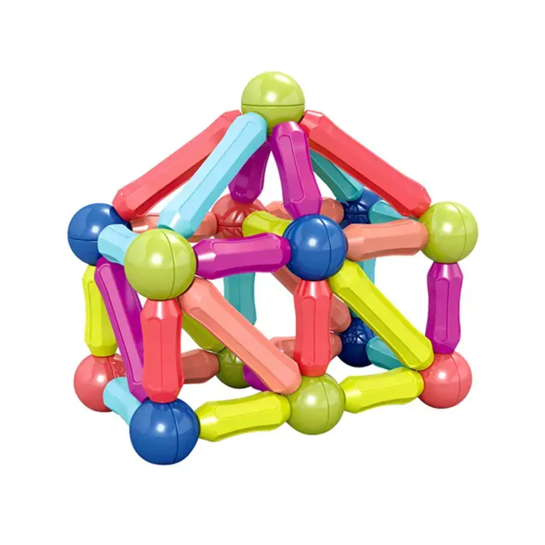 Kids Magnetic Building Sticks and Balls Set | STEM Construction Toy | Safe Magnetic Blocks for Creative Assembly and Learning - Image 4