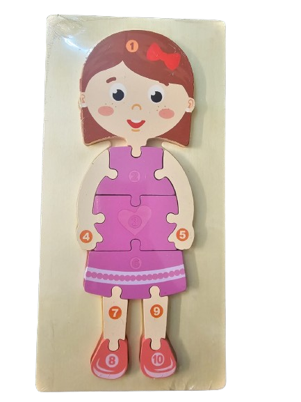 Wooden Peg Long Puzzle Montessori Learning Toy for Toddlers - Image 2