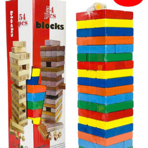 Jenga Blocks - Jenga Game Large Size - Jenga Colourful - Jenga Game 54 pc - Jenga Games - Jenga Tower - Stacking Toys