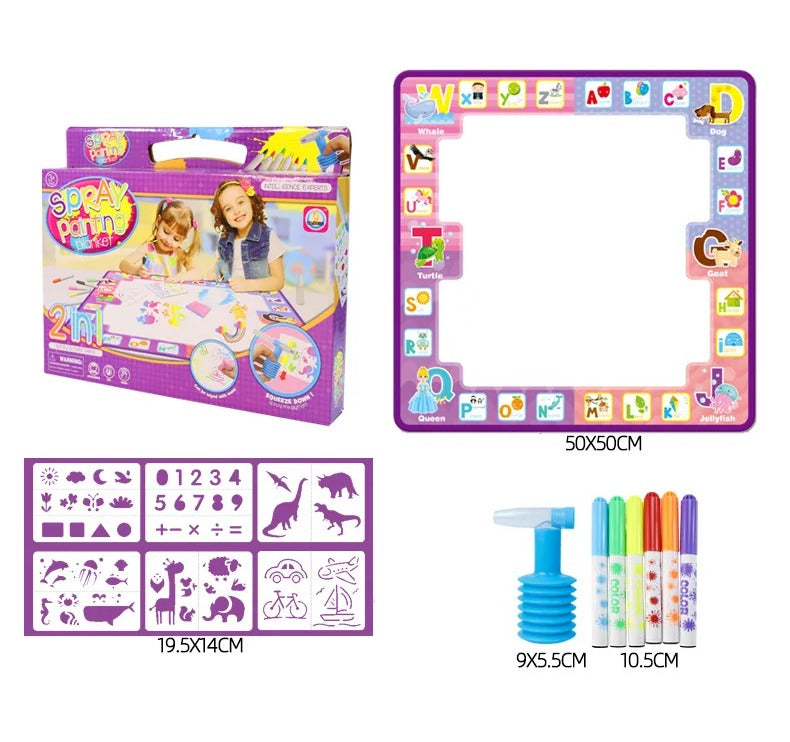 2in1 Write And Spray Magic Mat - Spray Painting Blanket - Water Magic Mat -Water Colour Mat - Painting Mat - Image 5