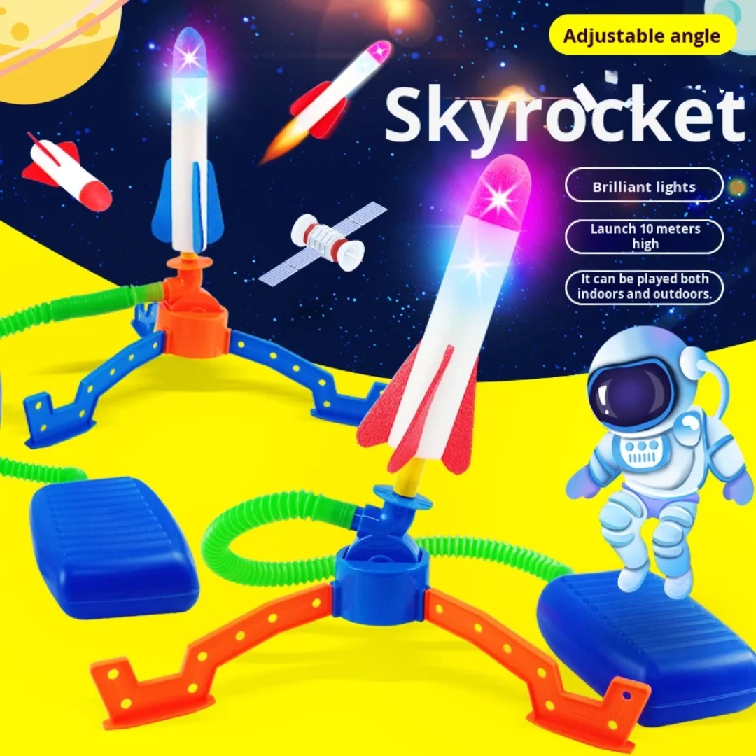 Rocket Launcher Toy | Fun Air Rocket Launcher Toy | Outdoor Stomp Rocket Launcher Game for kids - Image 5