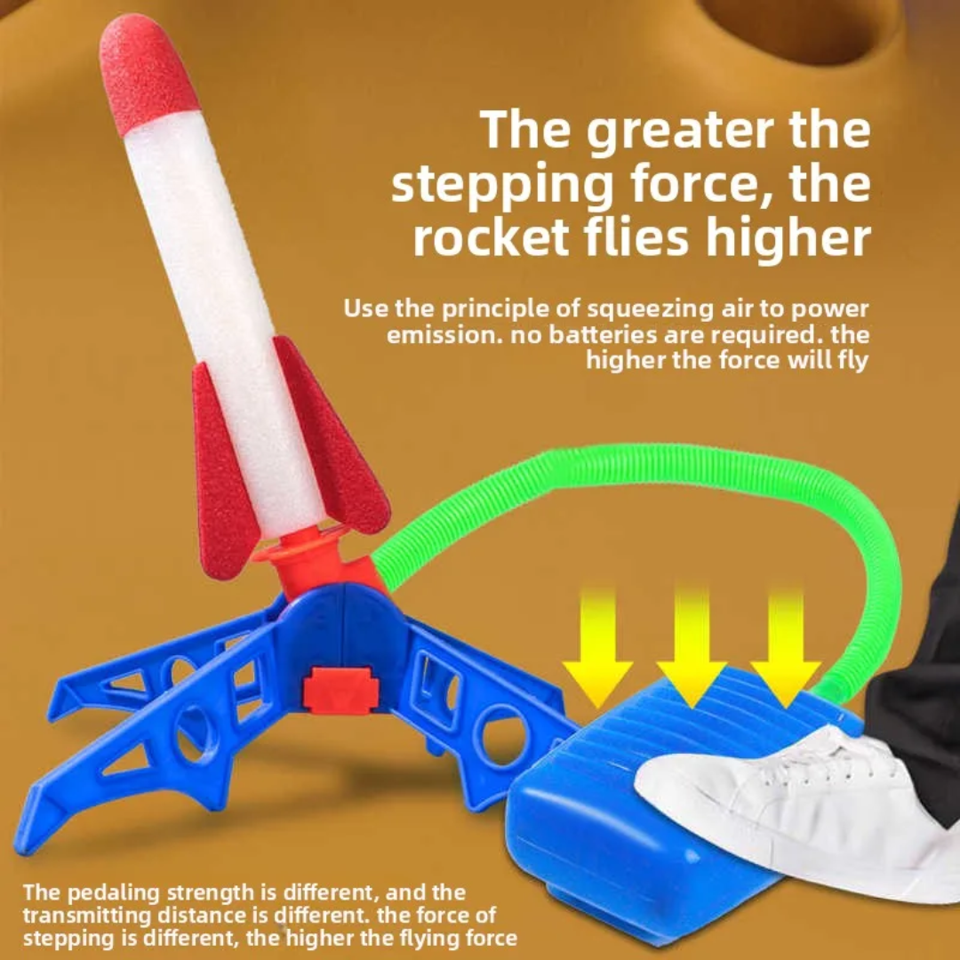 Rocket Launcher Toy | Fun Air Rocket Launcher Toy | Outdoor Stomp Rocket Launcher Game for kids - Image 8