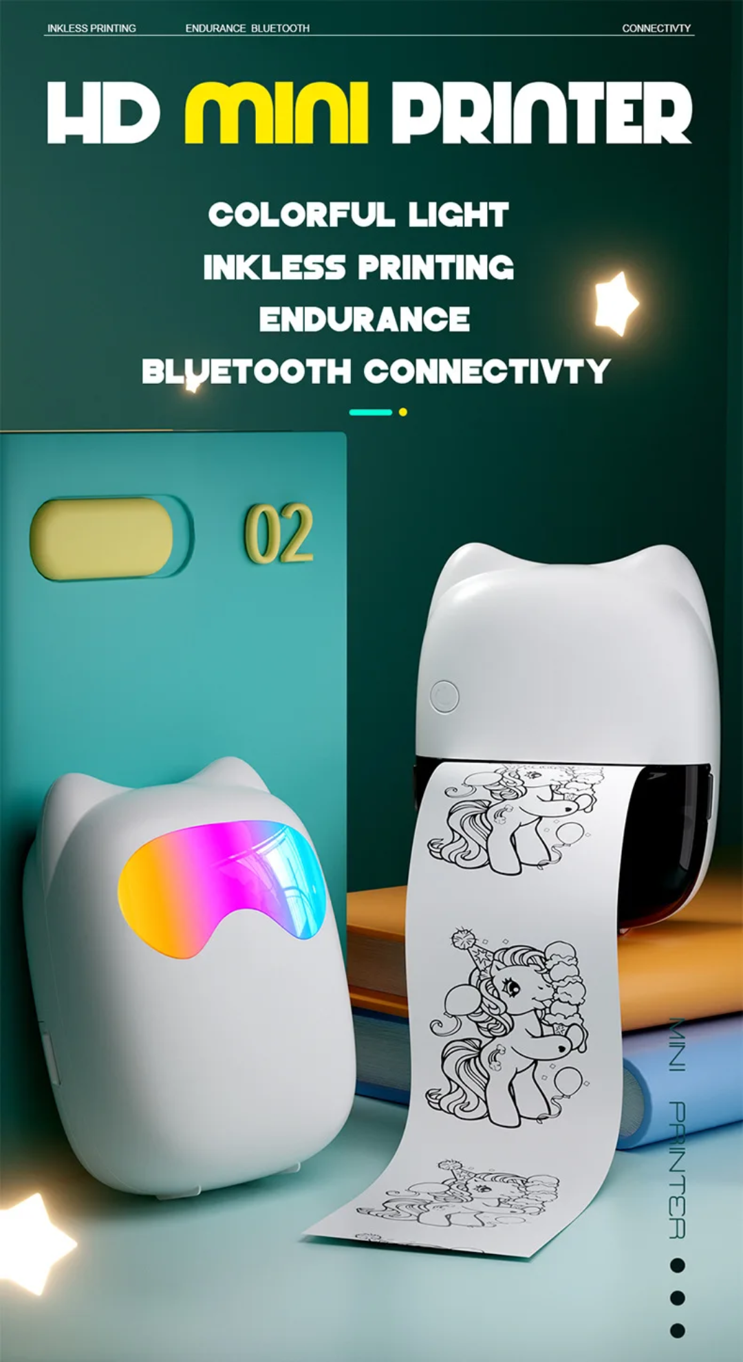 Portable HD Mini Printer | Mini Printer| Mobile photo printer | Wireless Photo printer - Image 14