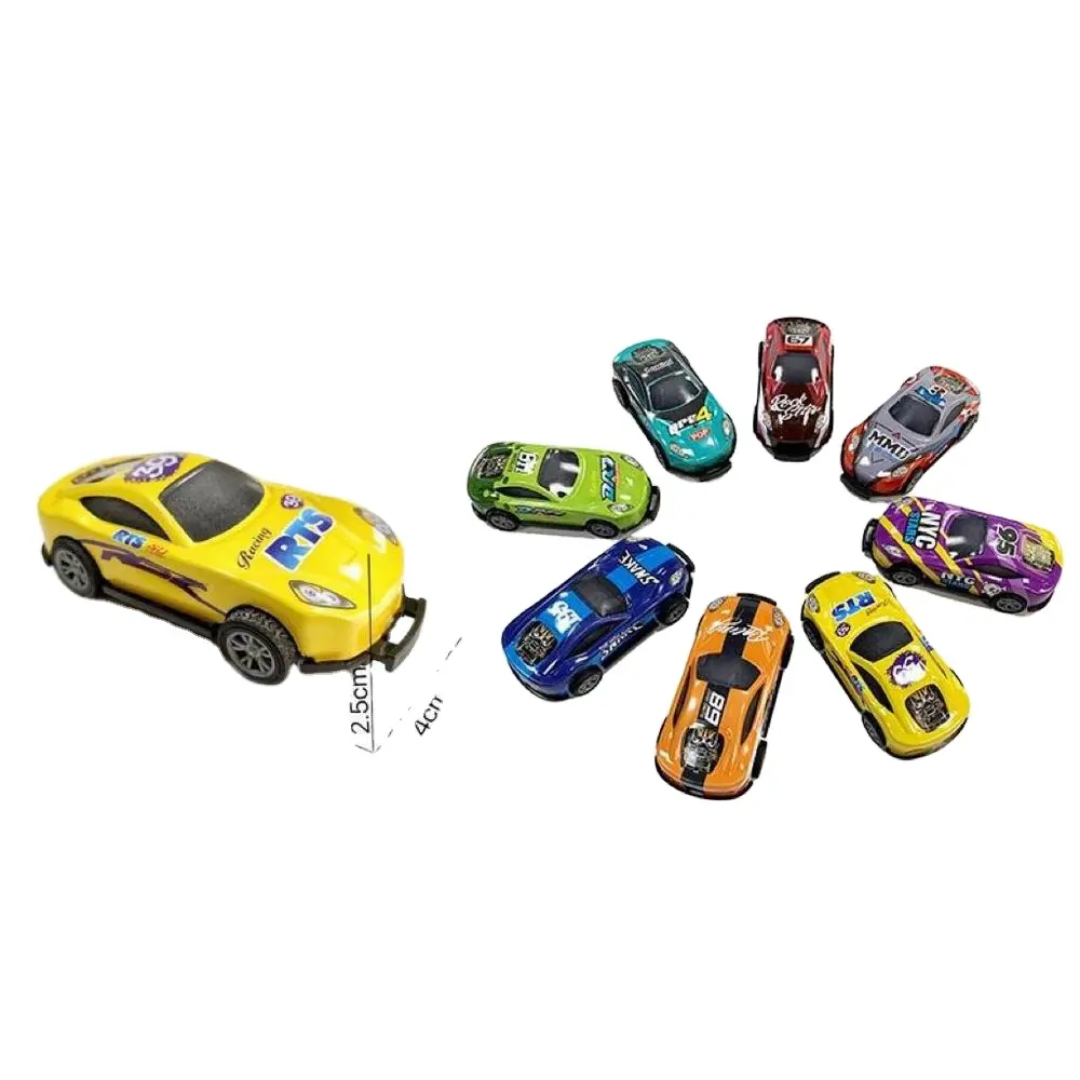 5 Pcs-Crash Racing Car | Pullback Alloy Tin Body Racing Car Set of 5 | Colourful Die Cast Stunt Model Car Toy - Image 2