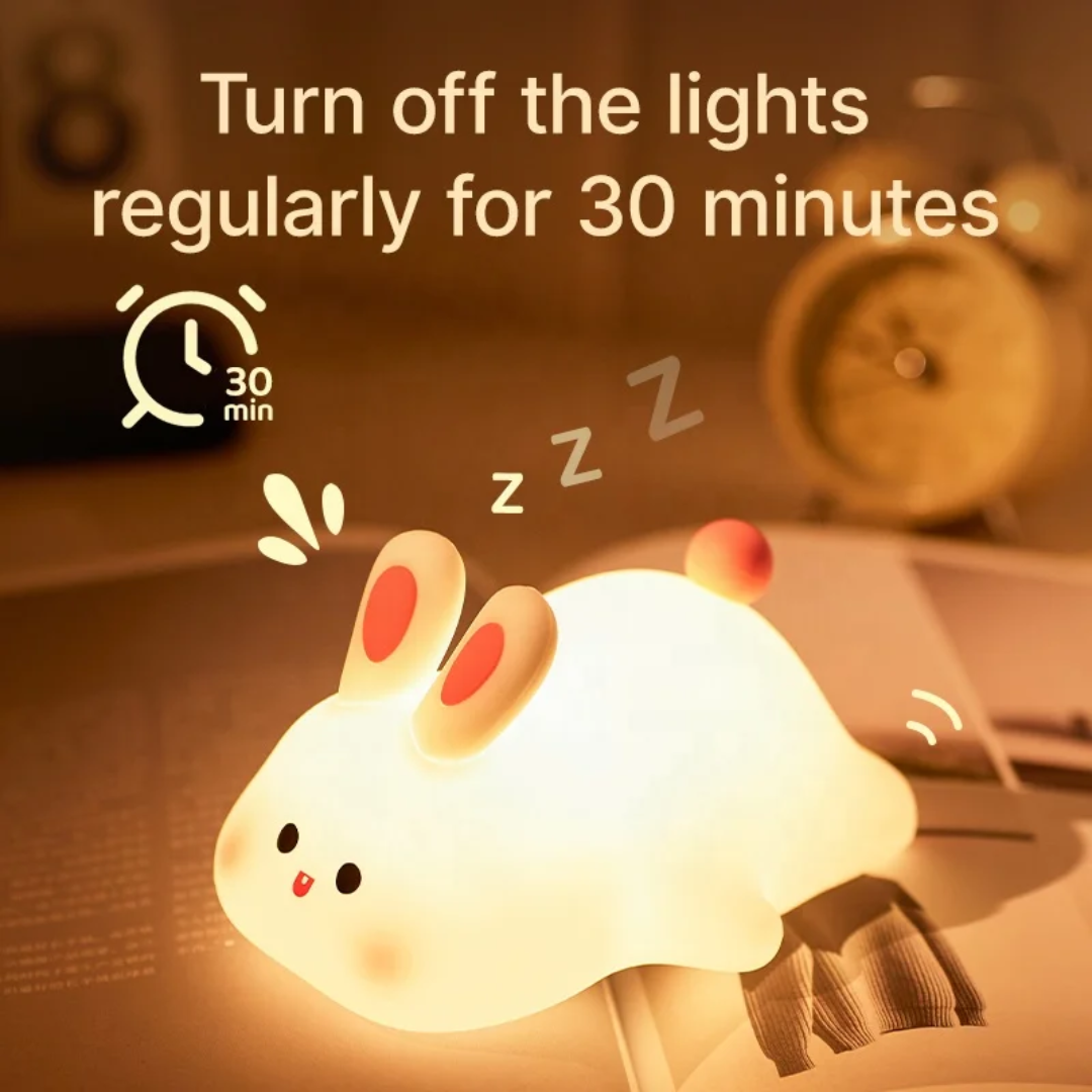 DreamBunny Rabbit Night Light – Soft Silicone Touch Control Lamp for Kids Room - Image 3