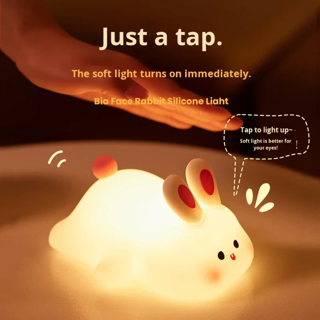 DreamBunny Rabbit Night Light – Soft Silicone Touch Control Lamp for Kids Room - Image 5