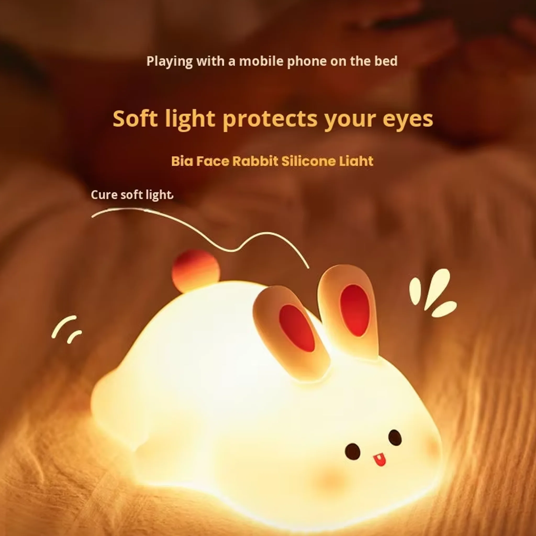 DreamBunny Rabbit Night Light – Soft Silicone Touch Control Lamp for Kids Room - Image 9