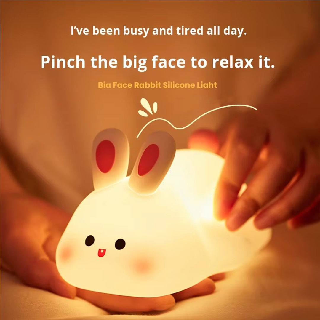 DreamBunny Rabbit Night Light – Soft Silicone Touch Control Lamp for Kids Room - Image 7