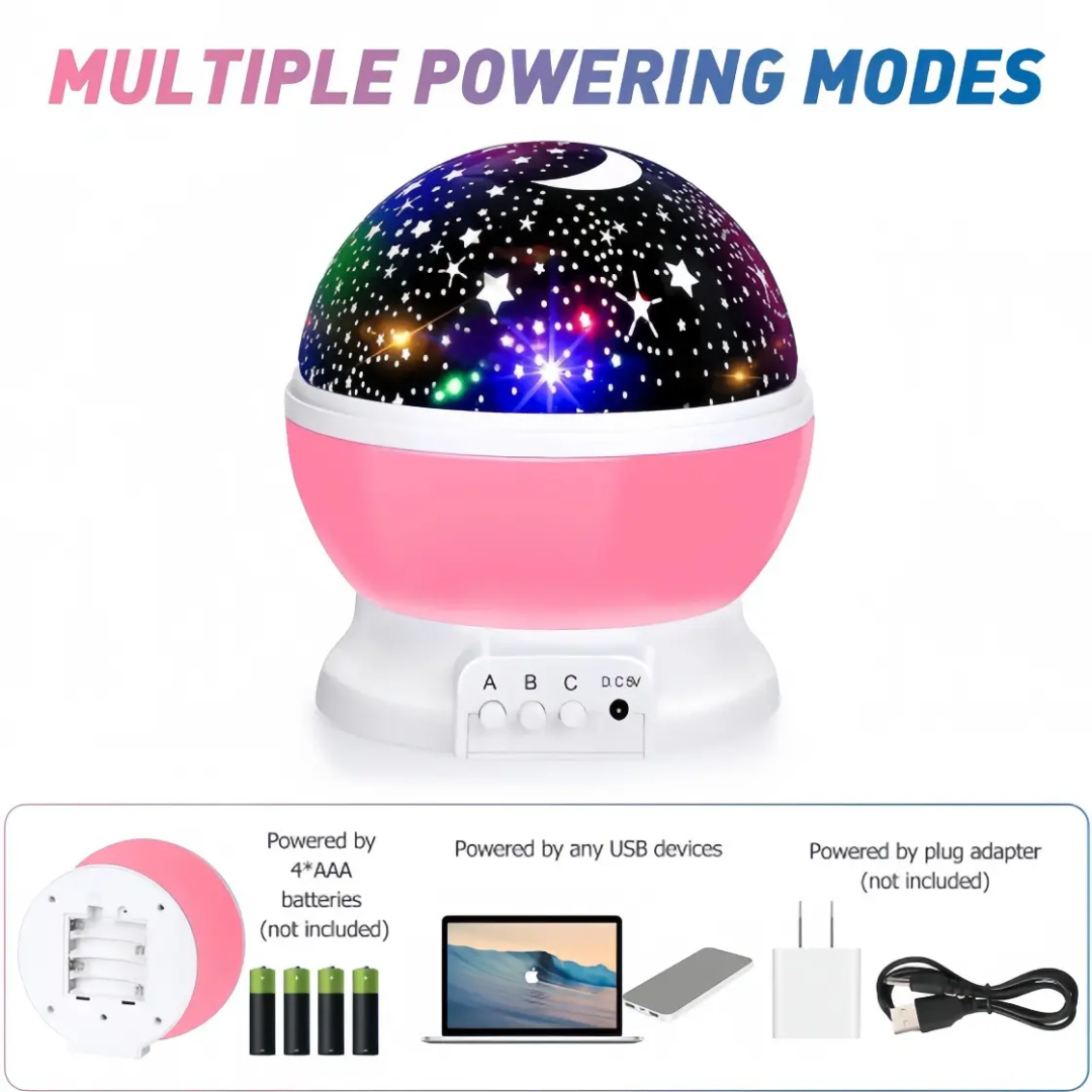Twinkle Night Kids Projector Lamp | 3D Starry Sky Light - Image 4