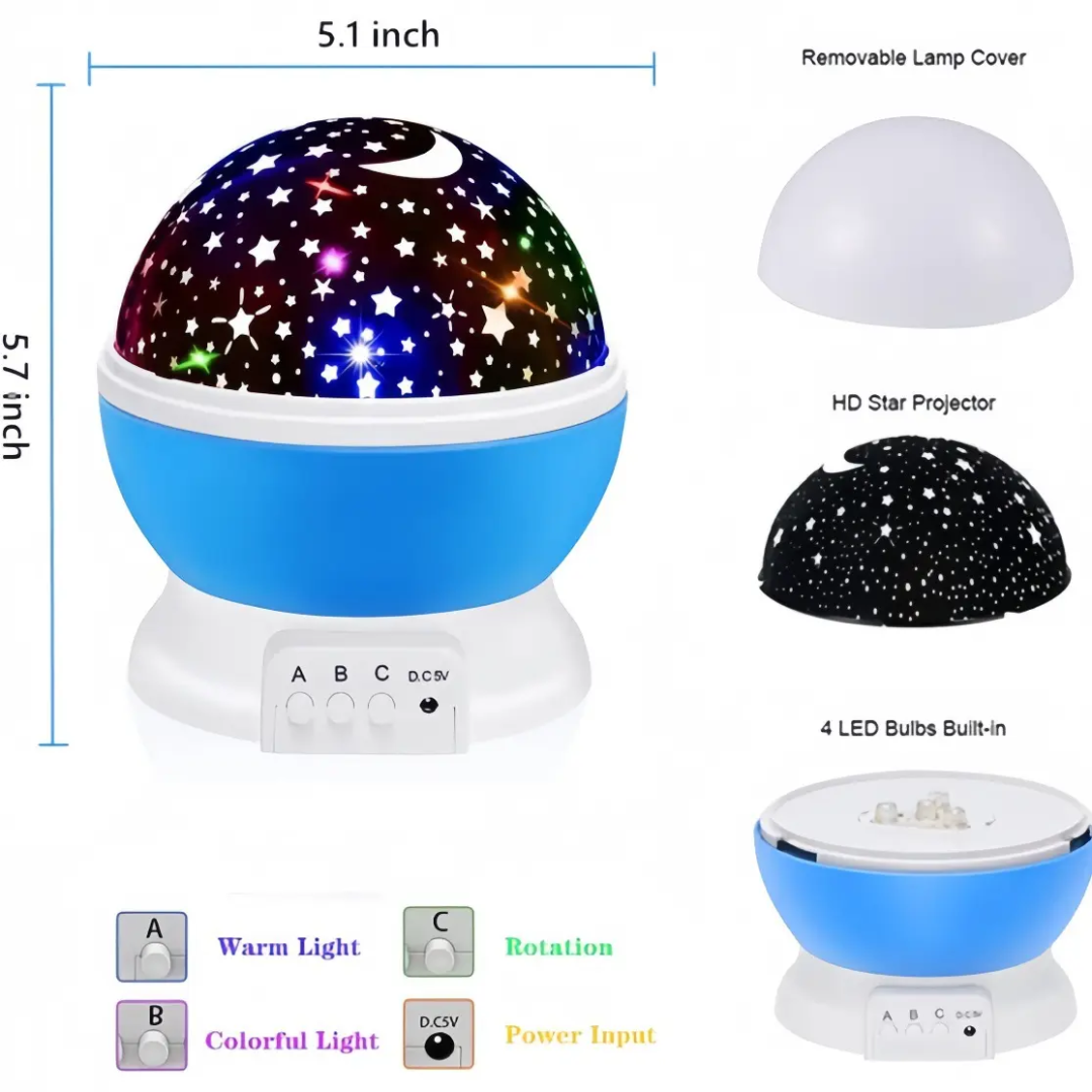 Twinkle Night Kids Projector Lamp | 3D Starry Sky Light - Image 5