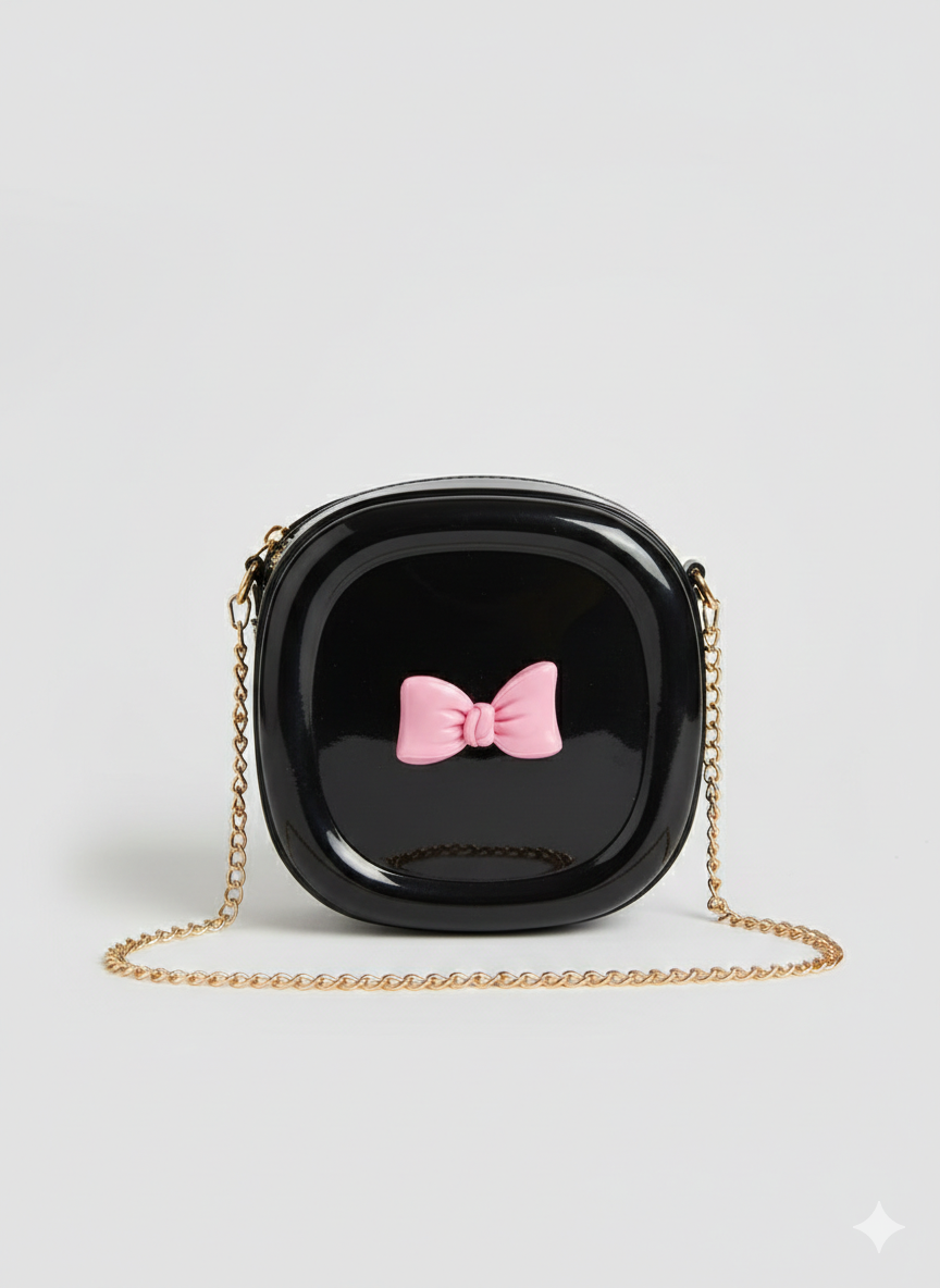 Cute Bow Bags For Girls | Fiber Bags Latest Design ( 5×5*) (Random Colour) - Image 2