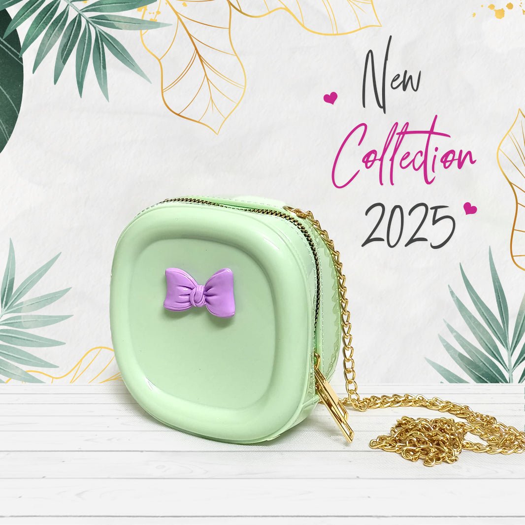 Cute Bow Bags For Girls | Fiber Bags Latest Design ( 5×5*) (Random Colour) - Image 5