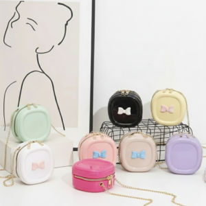 Cute Bow Bags For Girls | Fiber Bags Latest Design ( 5×5*) (Random Colour)