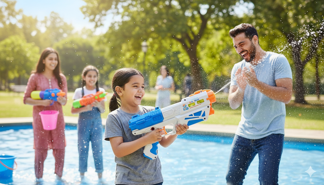 2-in-1 Water Spray Gun & Soft Ball Blaster Toy Set for Children with Targets - Image 5