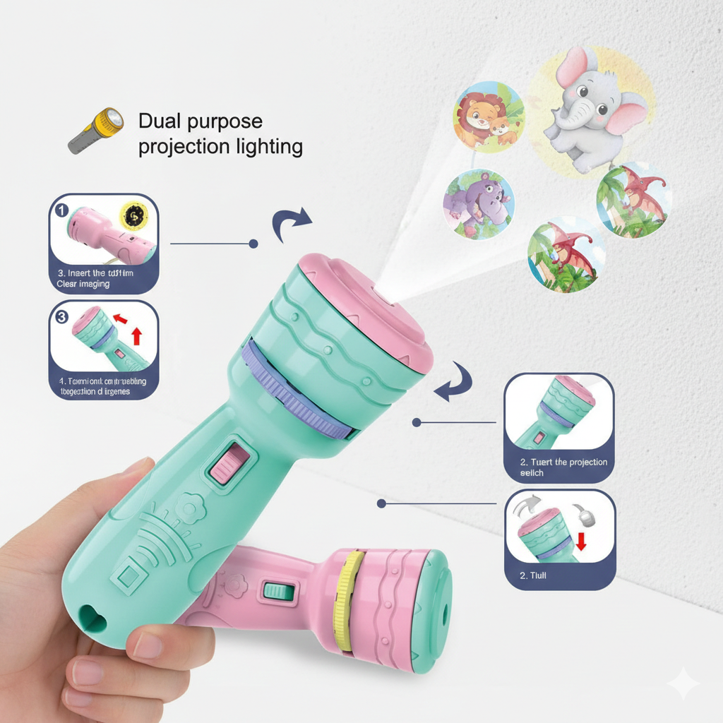 Magic Image Projector with Rotation | Multi-Slide Kids Toy - Image 2