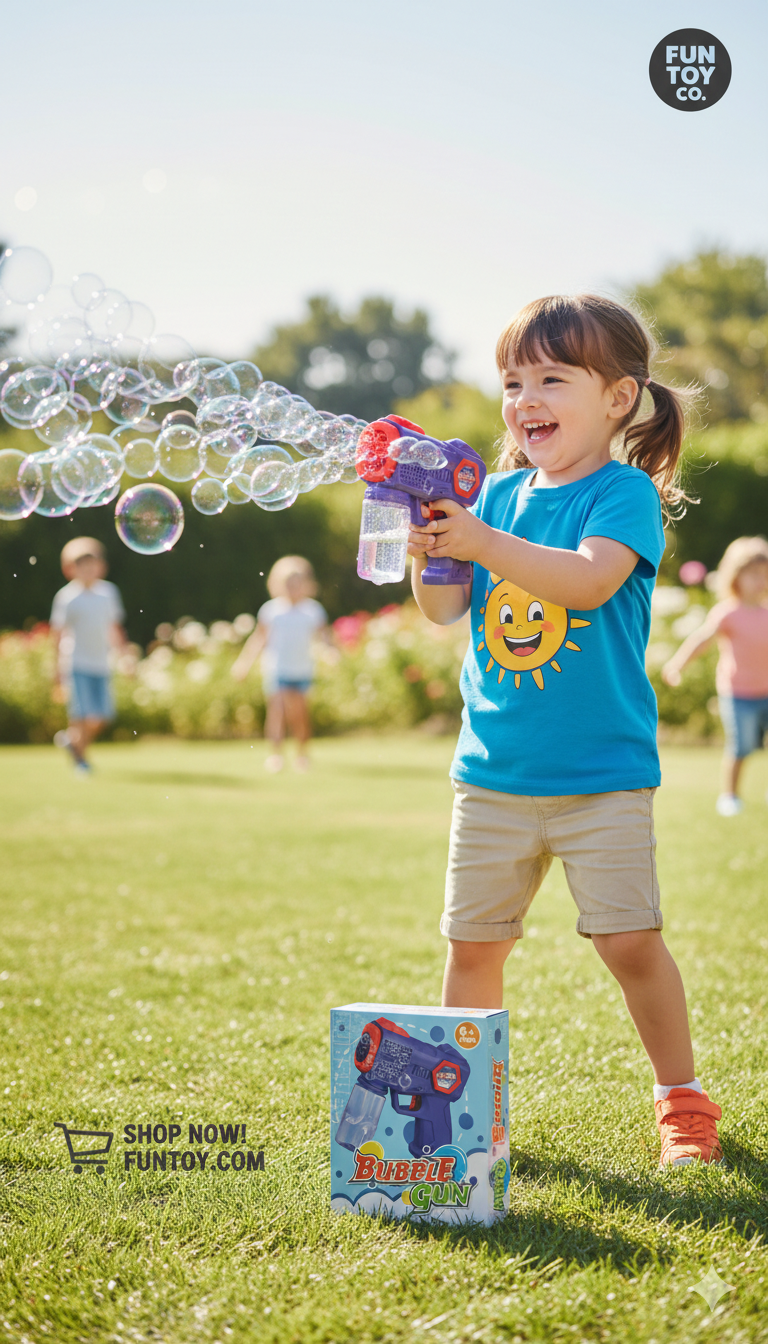 Kids Automatic Bubble Blaster Toy – Leak-Proof Bubble Gun with Lights - Image 2