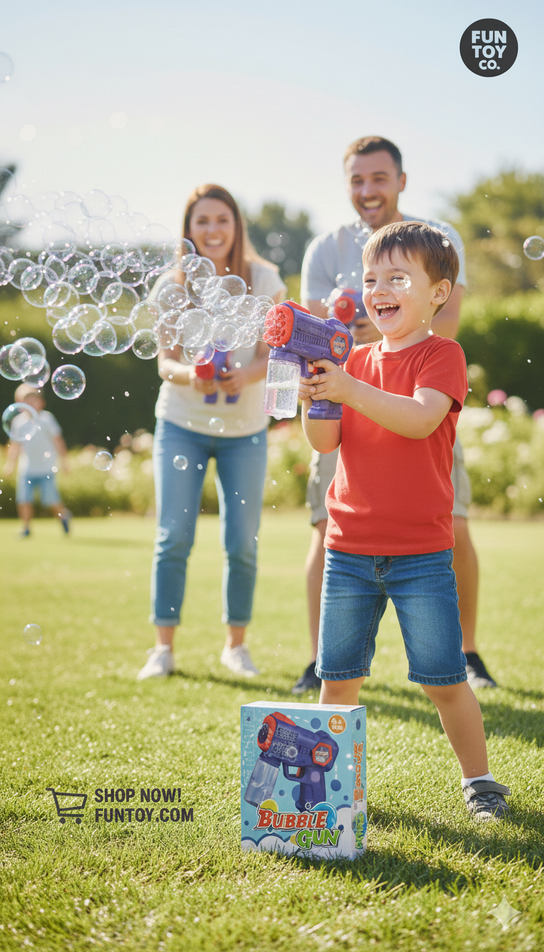 Kids Automatic Bubble Blaster Toy – Leak-Proof Bubble Gun with Lights - Image 3