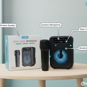 GTS-2158 GrandVoice Portable Karaoke Bluetooth Speaker – 3-Inch High-Power Sound System