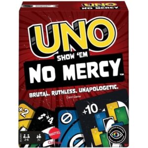 Family Party Card Game UNO Show Em No Mercy by Mattel – Extra Cards Version